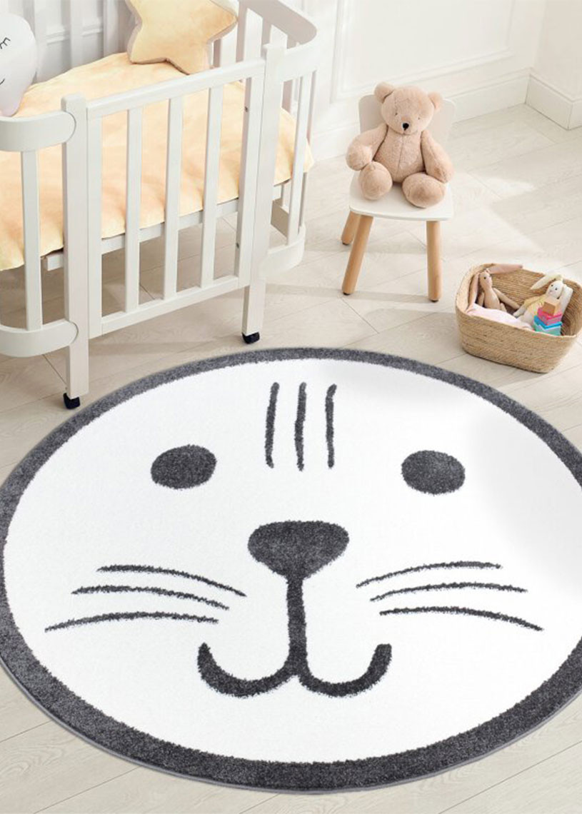 Tapis enfant chat rond - ANIME