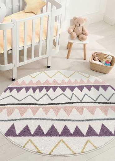 Tapis enfant berbère crème rose - ANIME