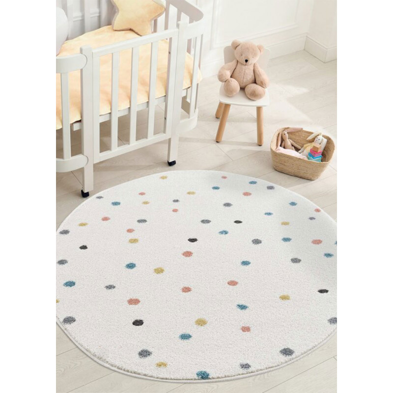 Tapis enfant poids crème multicolore -  ANIME