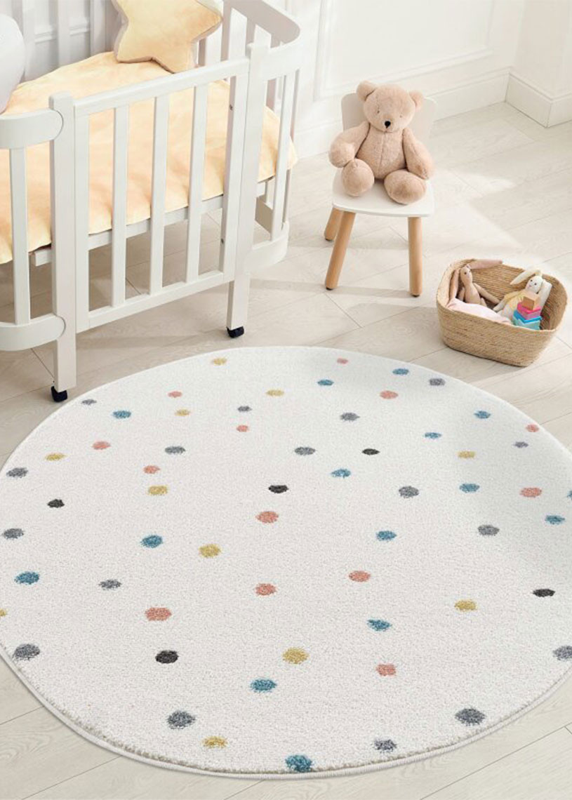 Tapis enfant poids crème multicolore - ANIME