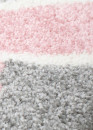 Tapis enfant lapin gris rose - BUBBLE kids