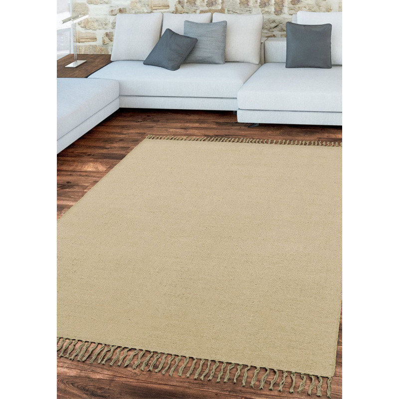 Tapis en coton beige TEXAS 350