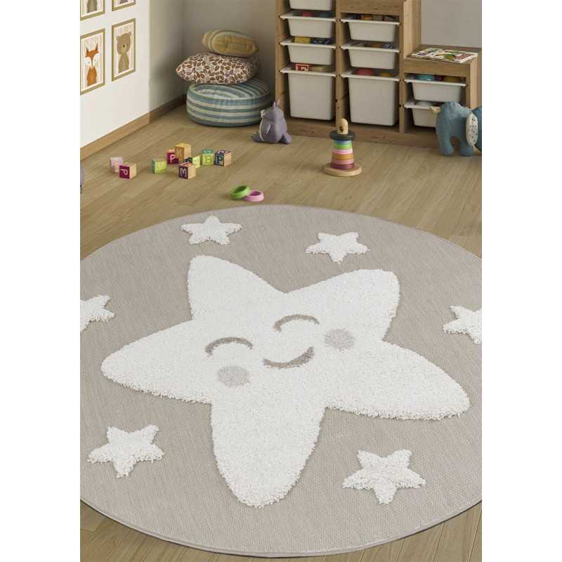 Tapis enfant étoile beige - LUNA Kids 09