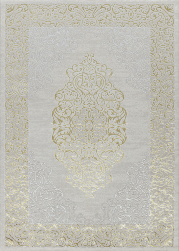 Tapis oriental crème doré -...