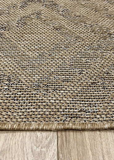 Tapis extérieur intérieur effet jute beige BAMAKO 790