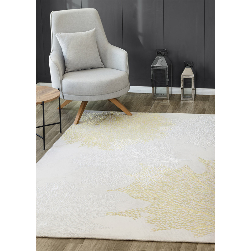 Tapis motif crème doré DUBAI 92