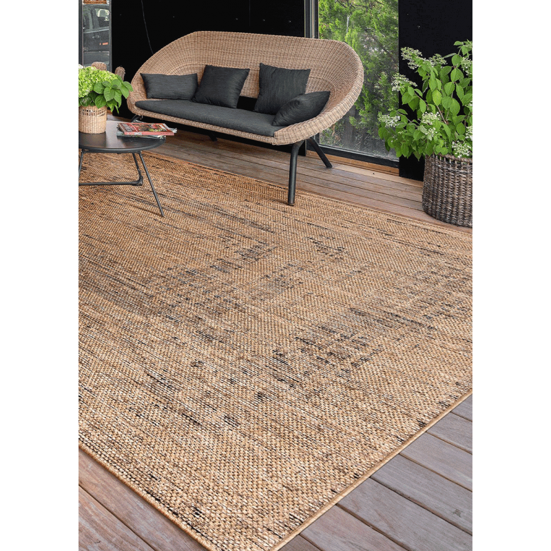 Tapis extérieur effet intérieur jute beige BAMAKO 784