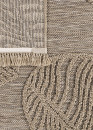 Tapis extérieur effet intérieur jute feuille beige CASSIS 96