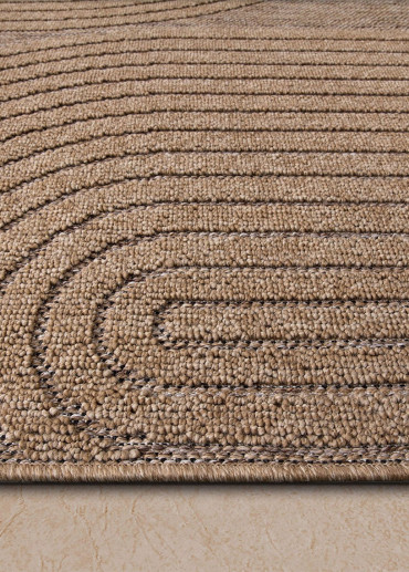 Tapis extérieur effet jute arc - CASSIS 93