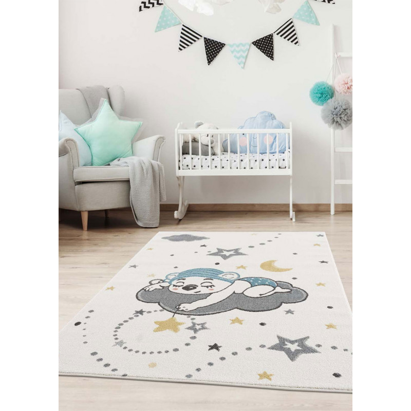 Tapis enfant ours crème - ANIME