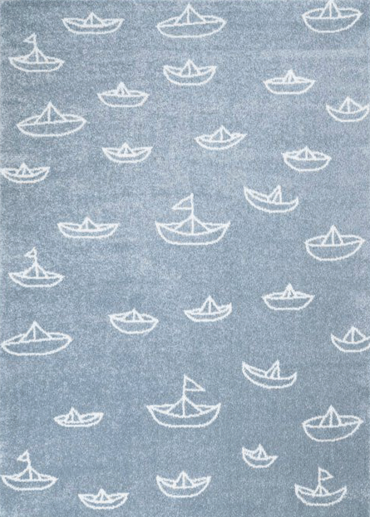 Tapis enfant bateau bleu -...