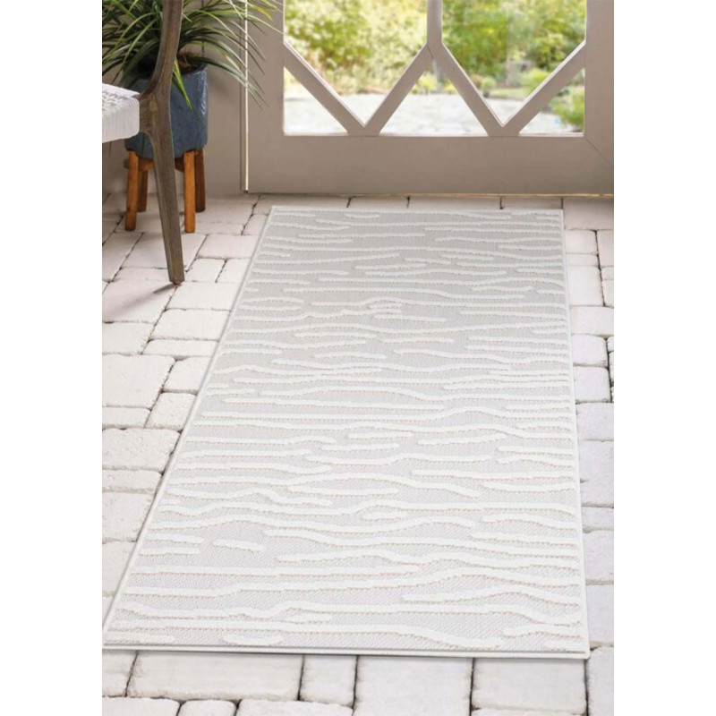 Tapis extérieur et intérieur blanc cassé - SANTORINI 450