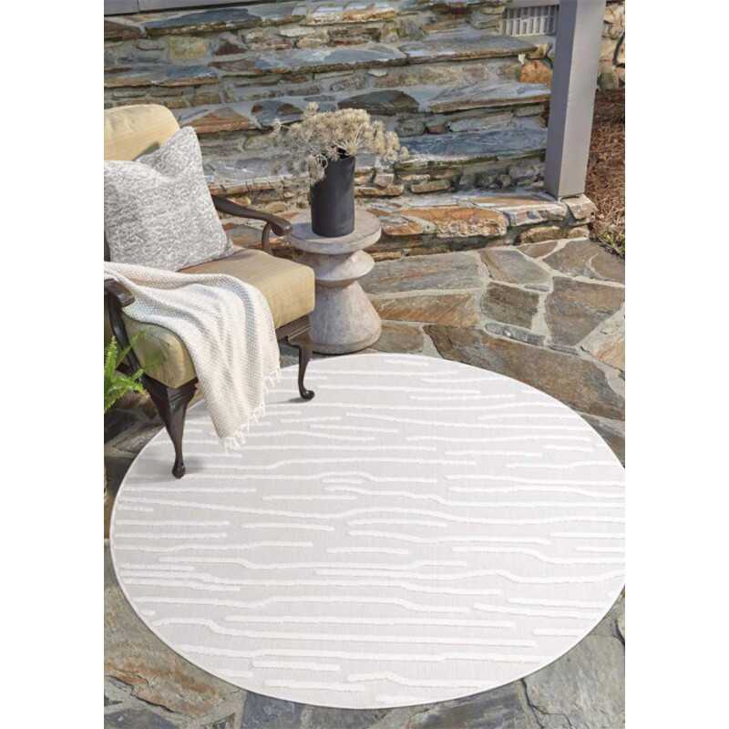 Tapis extérieur et intérieur blanc cassé - SANTORINI 450