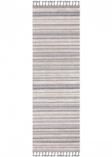 Tapis rayure crème gris - VALENCIA 807