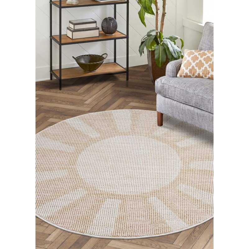 Tapis uni effet laine rose TANGER 152