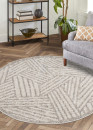 Tapis uni effet laine géométrique beige TANGER 61