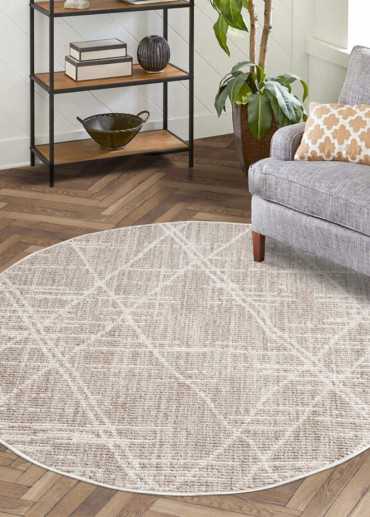 Tapis uni effet laine berbère beige TANGER 62