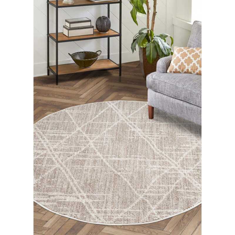 Tapis uni effet laine berbère beige TANGER 62