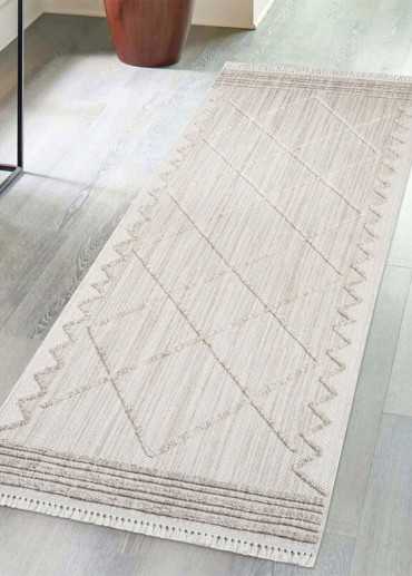 Tapis uni effet laine berbère beige TANGER 31