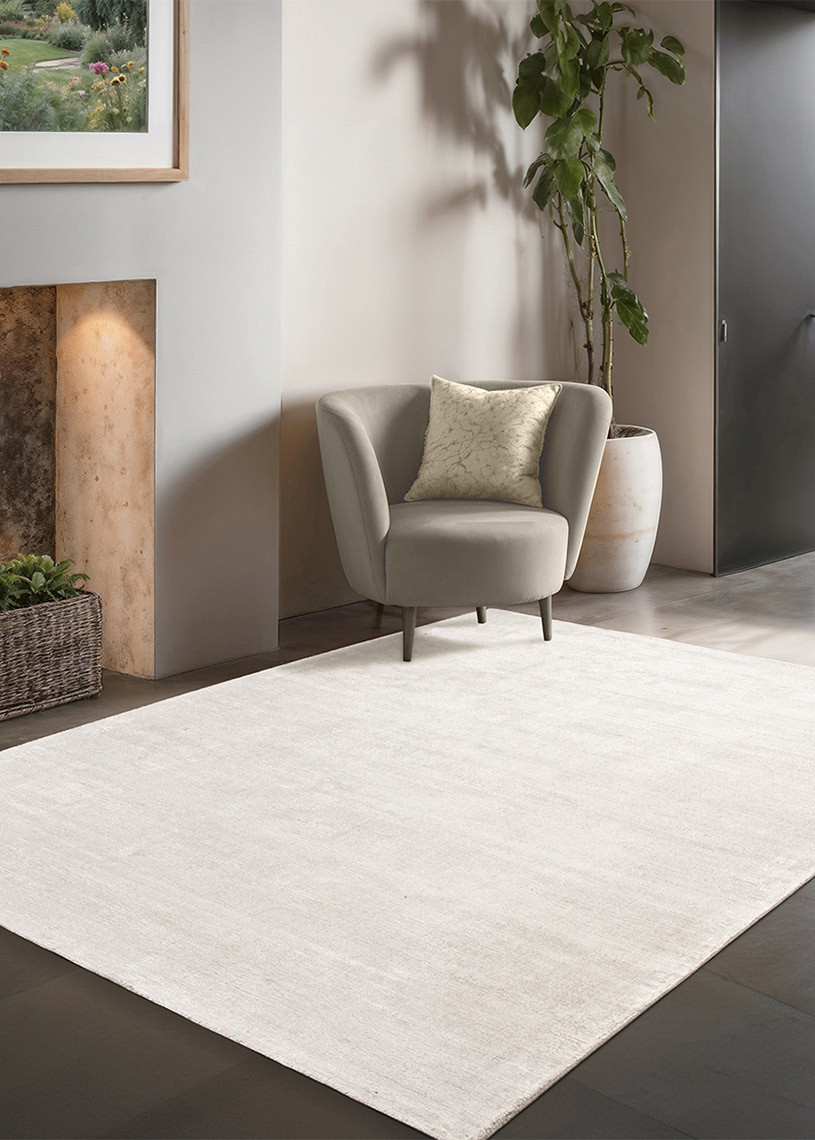 Tapis en viscose uni - LUXURY