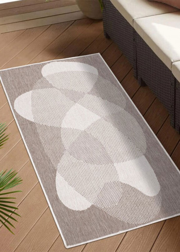 Tapis extérieur réversible abstrait CALVI 35