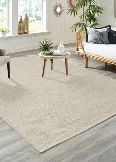 Tapis en laine beige STOCKHOLM