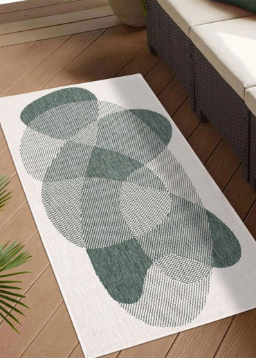 Tapis extérieur réversible abstrait CALVI 35