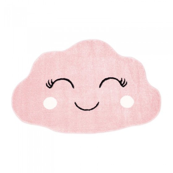 Tapis enfant en forme de nuage rose