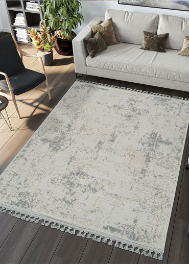 Tapis en coton abstrait -...