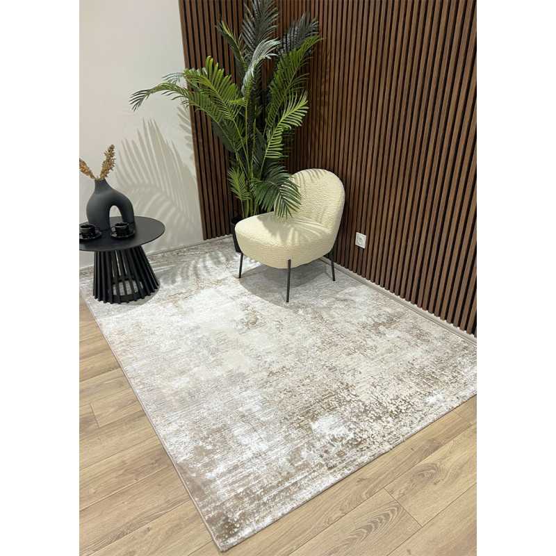 Tapis abstrait crème marron DUBAI 19