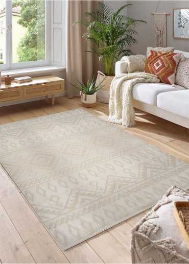 Tapis berbère beige -...