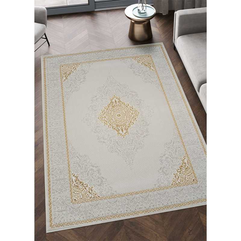 Tapis lavable oriental doré STAR 02