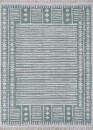 Tapis réversible kilim aztèque crème et vert COLORADO 06