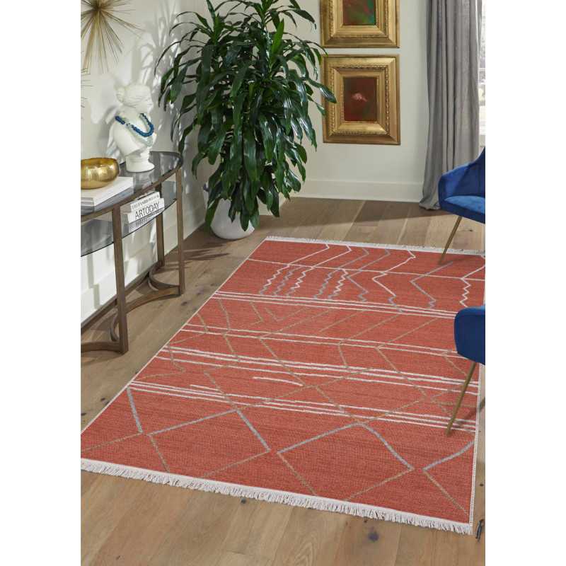 Tapis réversible berbère terracotta taupe COLORADO 09