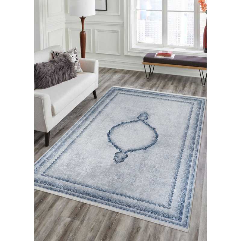 Tapis lavable oriental bleu MIA 52650