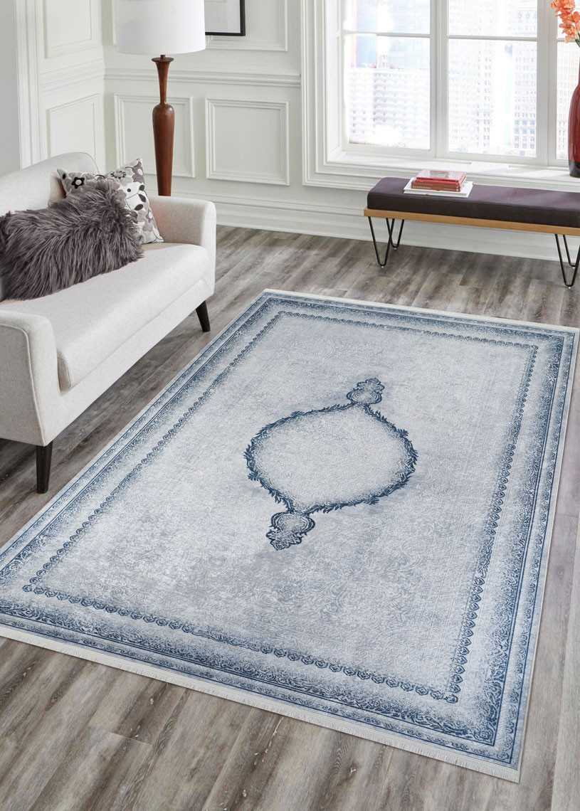 Tapis lavable oriental bleu MIA 52650