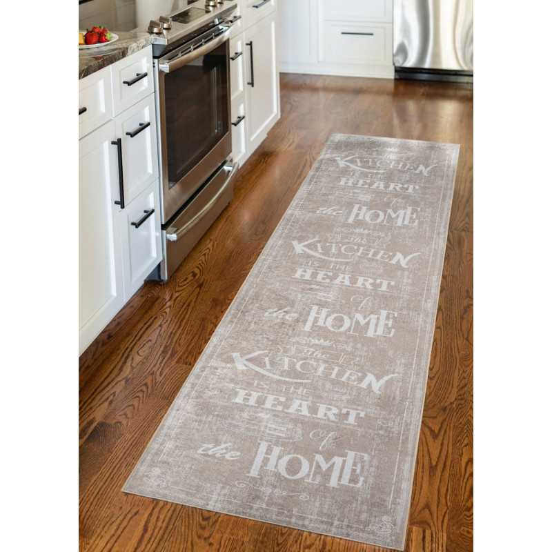 Tapis cuisine lavable beige MIA 11