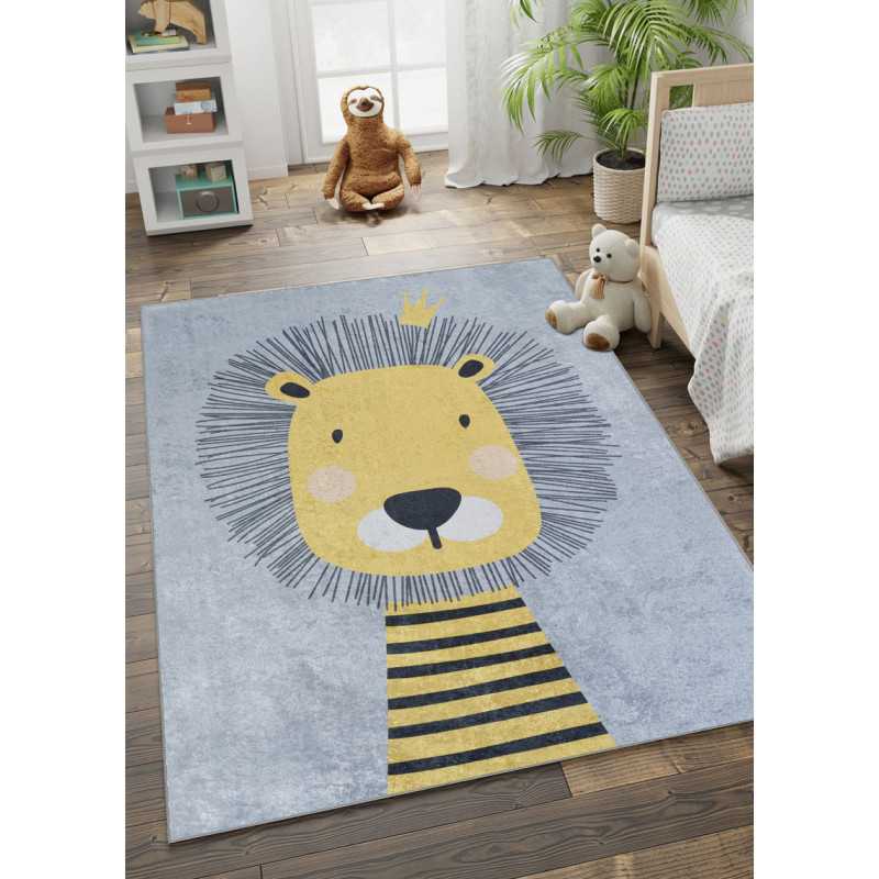 Tapis enfant lavable lion MIA 28