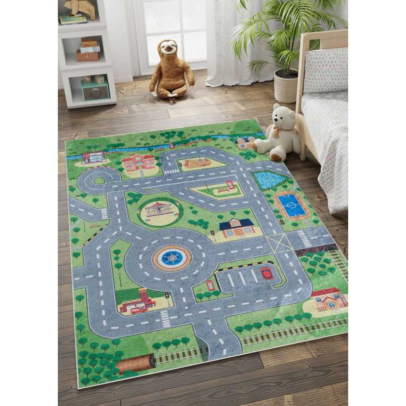 Tapis enfant lavable circuit MIA 261