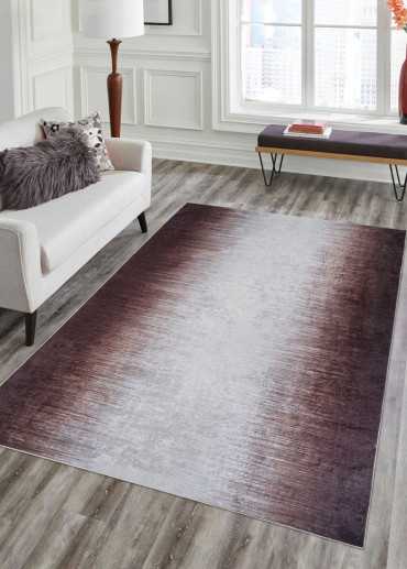 Tapis lavable marron...