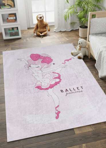 Tapis enfant lavable rose...