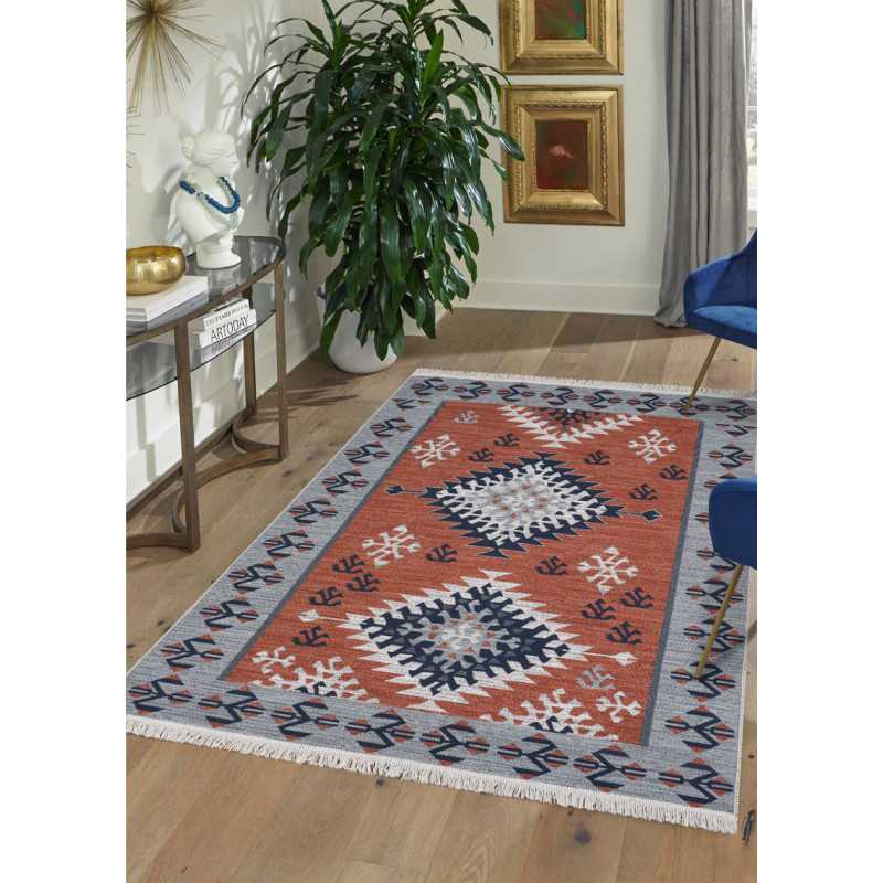 Tapis réversible kilim aztèque COLORADO 03