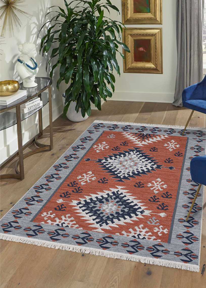 Tapis réversible kilim aztèque COLORADO 03