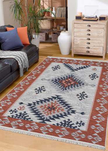 Tapis réversible kilim aztèque COLORADO 03