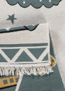 Tapis enfant réversible tipi crème vert COLORADO kids