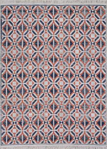 Tapis réversible kilim aztèque terracotta COLORADO 07