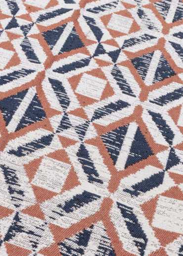 Tapis réversible kilim aztèque terracotta COLORADO 07