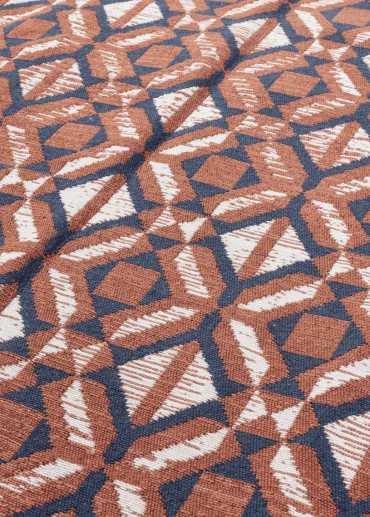 Tapis réversible kilim aztèque terracotta COLORADO 07