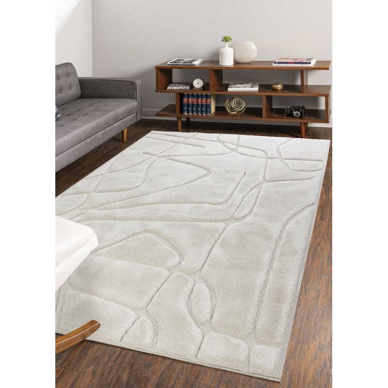 Tapis abstrait crème AGADIR 482