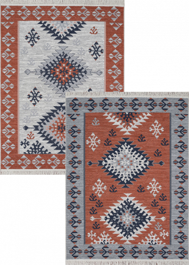 Tapis réversible kilim aztèque COLORADO 03